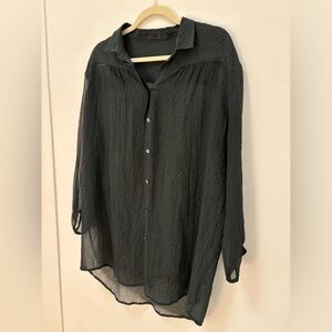 Sheer button down ATM top